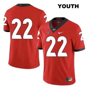 Youth Georgia Bulldogs NCAA #22 Nate McBride Nike Stitched Red Legend Authentic No Name College Football Jersey RSY1754BB